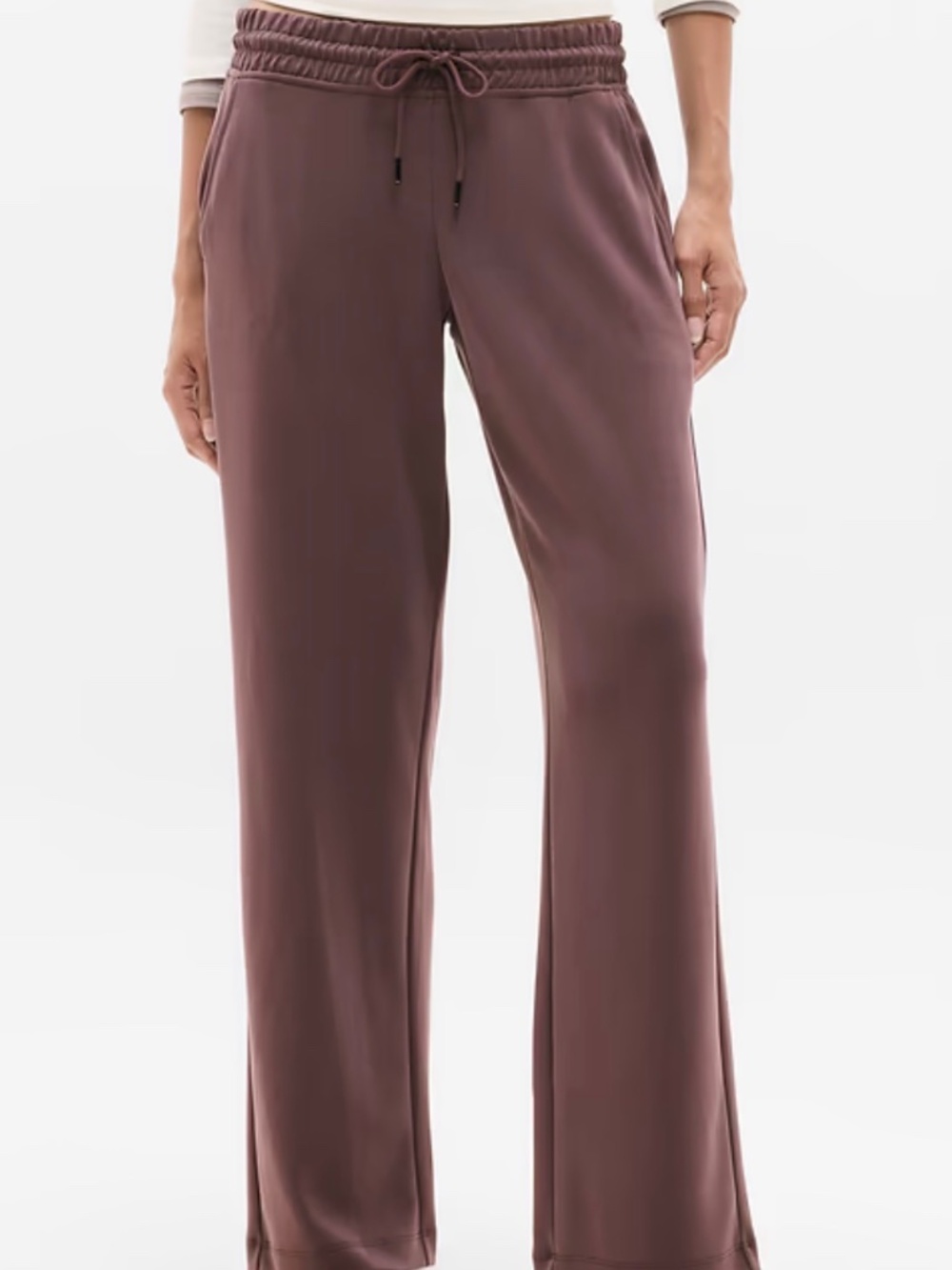 Athleta Seasoft Mid Rise Straight Pant TENCEL L